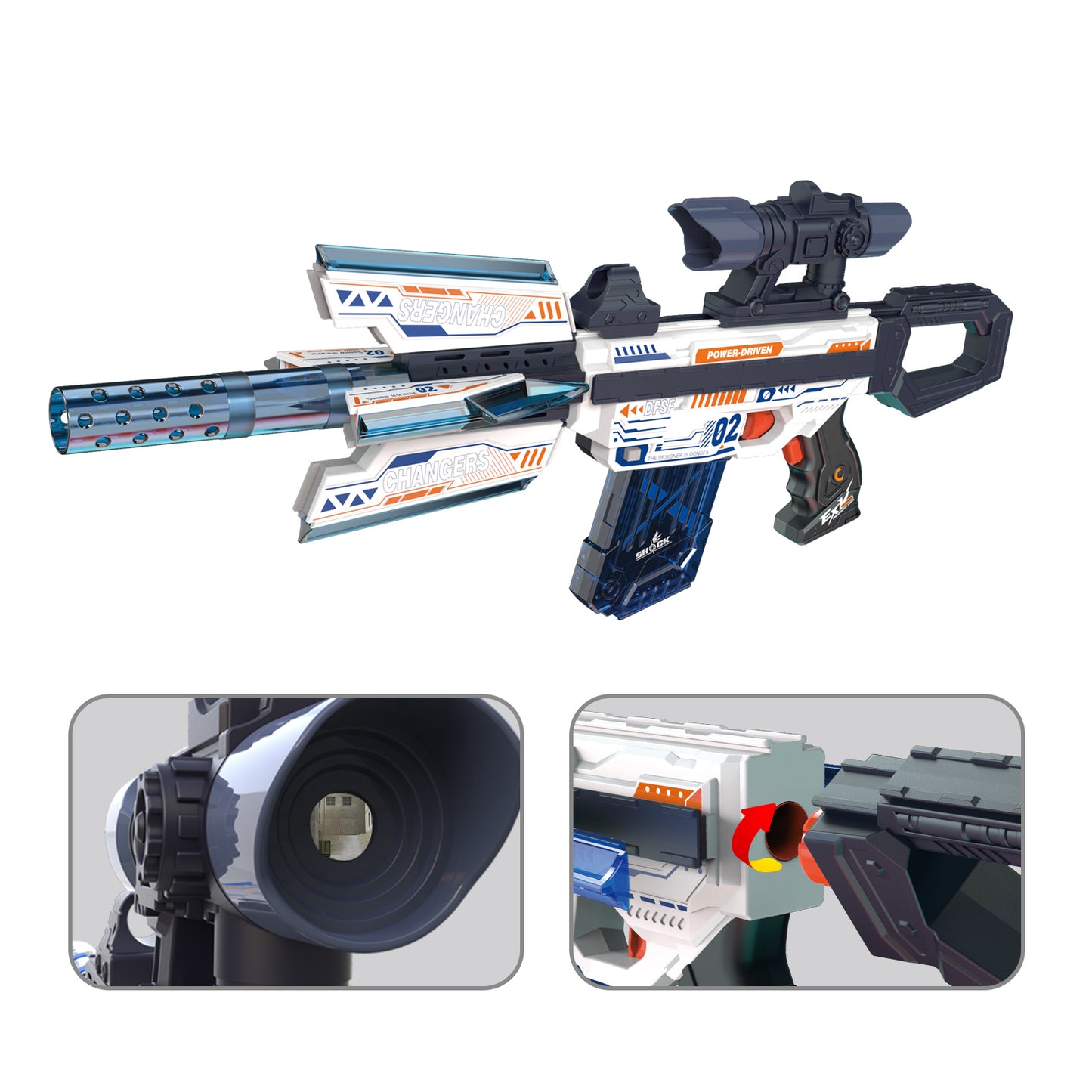 M416 Electric Sniper Soft Bullet Shell Ejecting Toys Gun