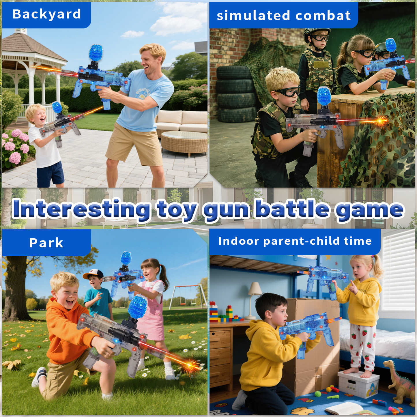 Galaxy MP7 Gel Ball&Soft Bullet Dual Modes Blaster With IR&Muzzle Light | US Stock