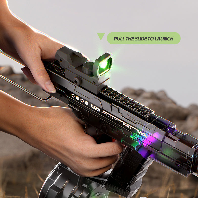 UZI LED Electric Water Gun With Auto Water Absorption and Recoil Effect