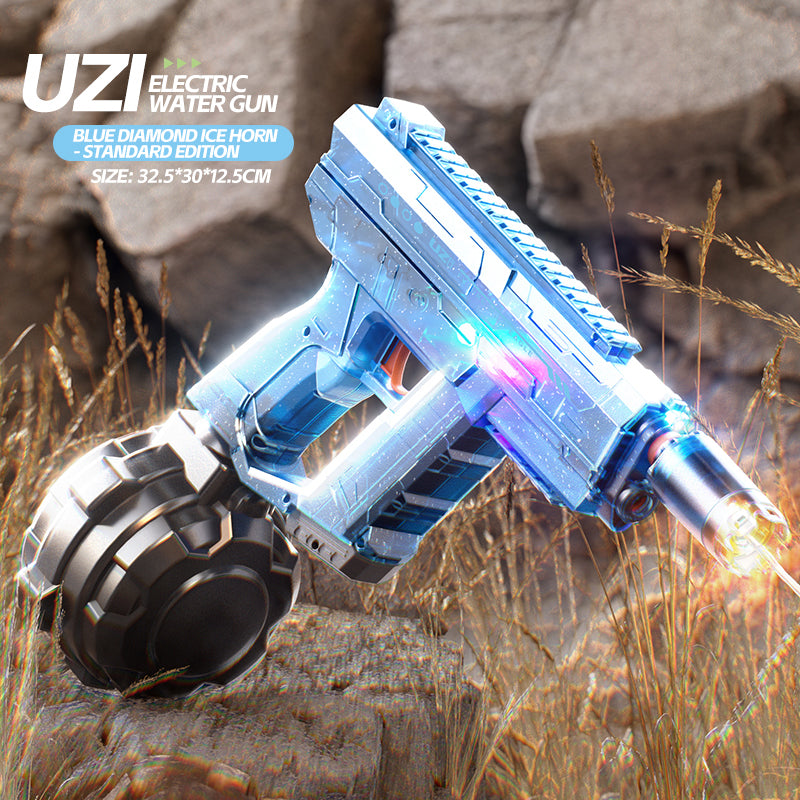 UZI LED Electric Water Gun With Auto Water Absorption and Recoil Effect