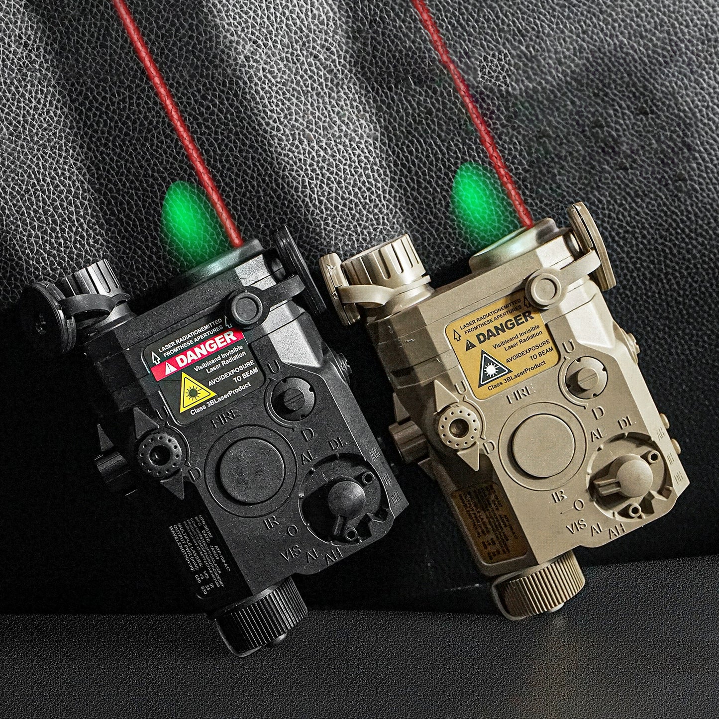 Red Laser+Green Laser+Flashlight Multifunctional Tactical Box