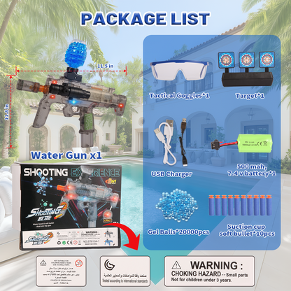 Galaxy MP7 Gel Ball&Soft Bullet Dual Modes Blaster With IR&Muzzle Light | US Stock