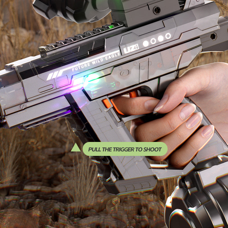 UZI LED Electric Water Gun With Auto Water Absorption and Recoil Effect
