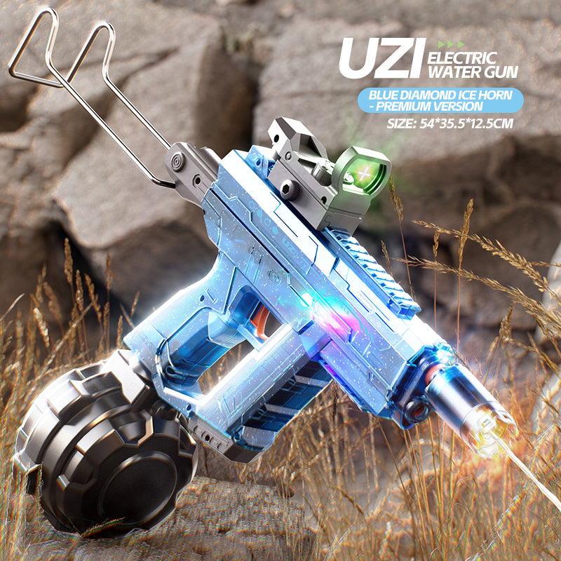 UZI LED Electric Water Gun With Auto Water Absorption and Recoil Effect