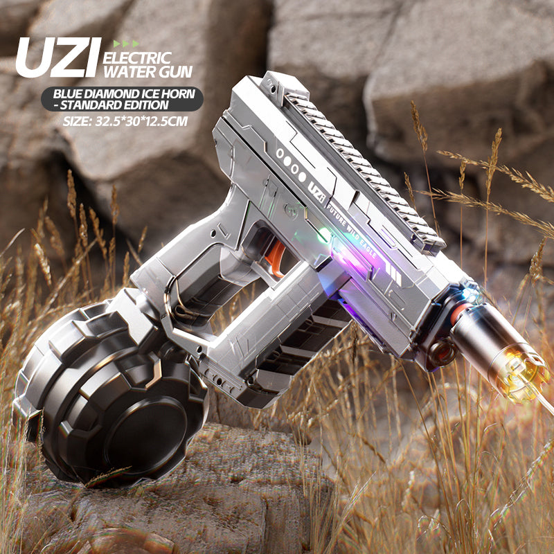 UZI LED Electric Water Gun With Auto Water Absorption and Recoil Effect